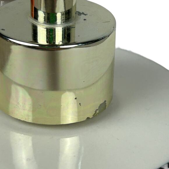 Anthropologie White Ceramic Claudette Gold Tone Soap Dispenser - Picture 5 of 6